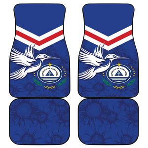 Cape Verde Independence Day Car Mats Gerbera Daisy Pattern