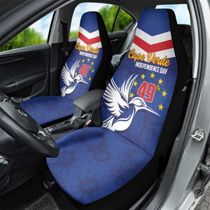 Cape Verde Independence Day Car Seat Cover Gerbera Daisy Pattern