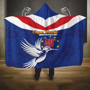 Cape Verde Independence Day Hooded Blanket Gerbera Daisy Pattern