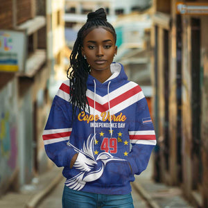 Cape Verde Independence Day Hoodie Gerbera Daisy Pattern