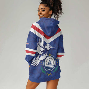 Cape Verde Independence Day Hoodie Dress Gerbera Daisy Pattern