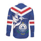 Cape Verde Independence Day Long Sleeve Button Shirt Gerbera Daisy Pattern