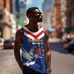 Cape Verde Independence Day Men Tank Top Gerbera Daisy Pattern