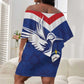 Cape Verde Independence Day Off Shoulder Short Dress Gerbera Daisy Pattern LT01
