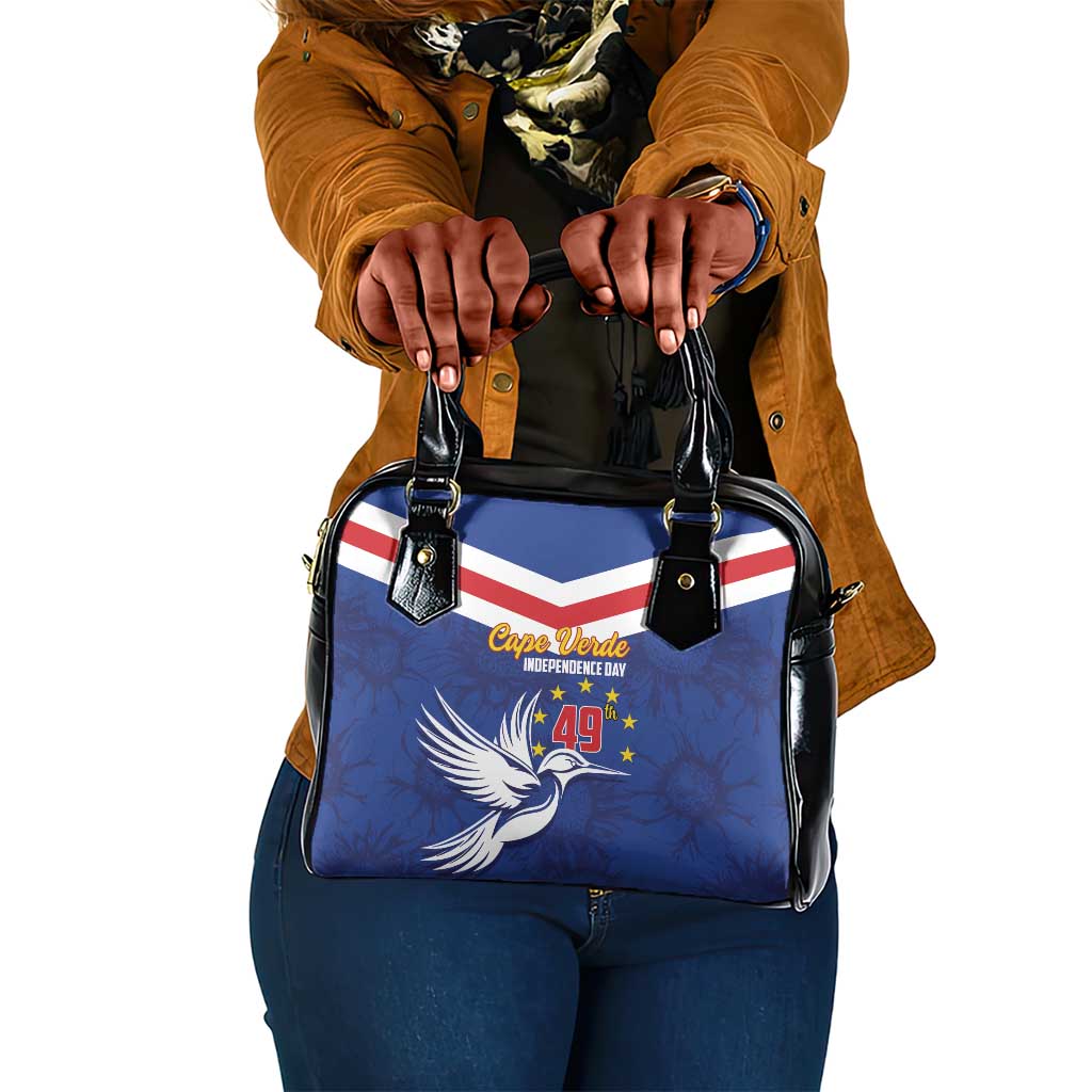 Cape Verde Independence Day Shoulder Handbag Gerbera Daisy Pattern