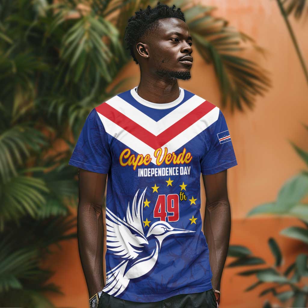 Cape Verde Independence Day T shirt Gerbera Daisy Pattern