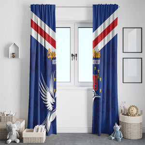 Cape Verde Independence Day Window Curtain Gerbera Daisy Pattern