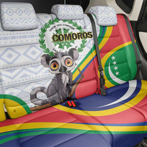 Comoros Back Car Seat Cover 1975 Komori Mongoose Lemur African Pattern