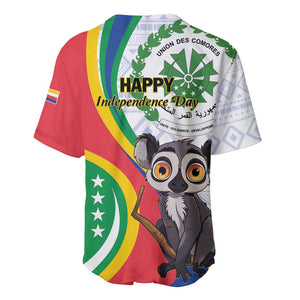 Comoros Baseball Jersey 1975 Komori Mongoose Lemur African Pattern