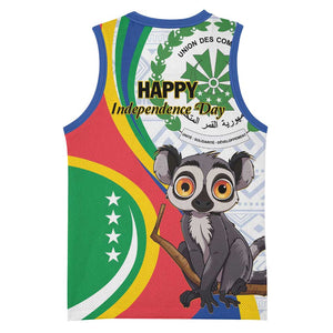 Comoros Basketball Jersey 1975 Komori Mongoose Lemur African Pattern LT01