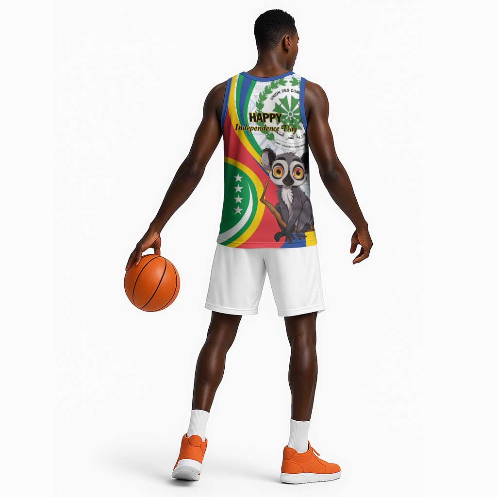 Comoros Basketball Jersey 1975 Komori Mongoose Lemur African Pattern LT01