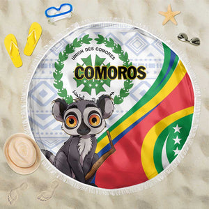 Comoros Beach Blanket 1975 Komori Mongoose Lemur African Pattern