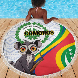 Comoros Beach Blanket 1975 Komori Mongoose Lemur African Pattern