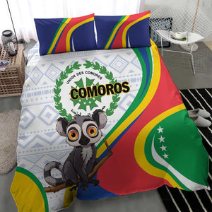 Comoros Bedding Set 1975 Komori Mongoose Lemur African Pattern