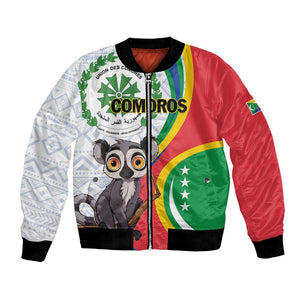 Comoros Bomber Jacket 1975 Komori Mongoose Lemur African Pattern