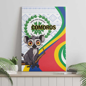 Comoros Canvas Wall Art 1975 Komori Mongoose Lemur African Pattern