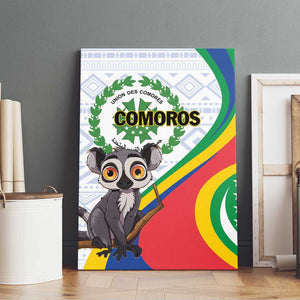 Comoros Canvas Wall Art 1975 Komori Mongoose Lemur African Pattern