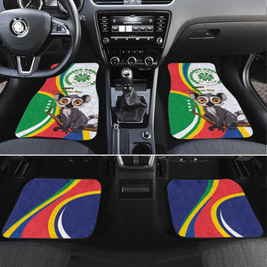 Comoros Car Mats 1975 Komori Mongoose Lemur African Pattern