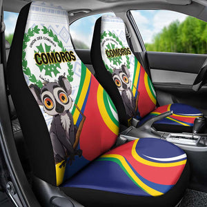 Comoros Car Seat Cover 1975 Komori Mongoose Lemur African Pattern