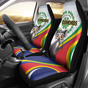 Comoros Car Seat Cover 1975 Komori Mongoose Lemur African Pattern