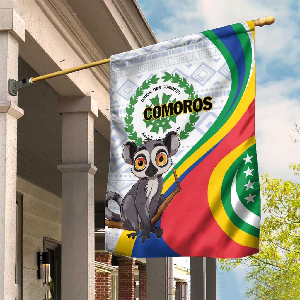 Comoros Garden Flag 1975 Komori Mongoose Lemur African Pattern