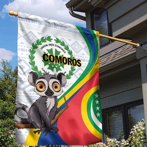 Comoros Garden Flag 1975 Komori Mongoose Lemur African Pattern