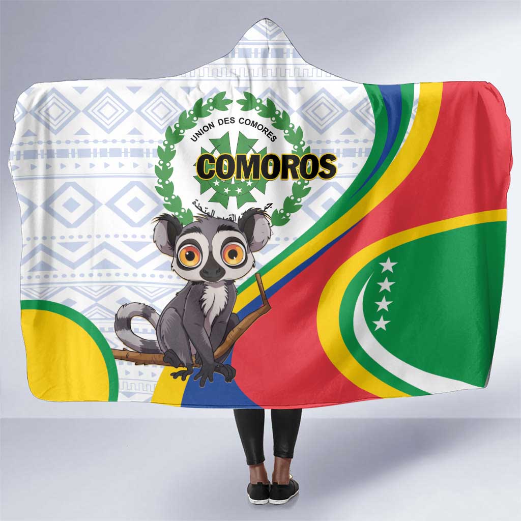 Comoros Hooded Blanket 1975 Komori Mongoose Lemur African Pattern