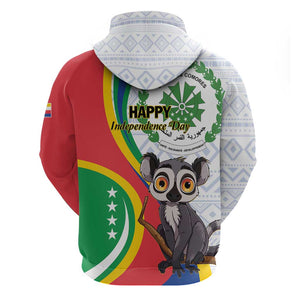 Comoros Hoodie 1975 Komori Mongoose Lemur African Pattern