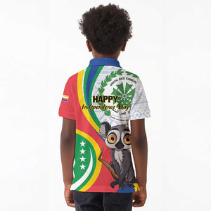 Comoros Kid Polo Shirt 1975 Komori Mongoose Lemur African Pattern