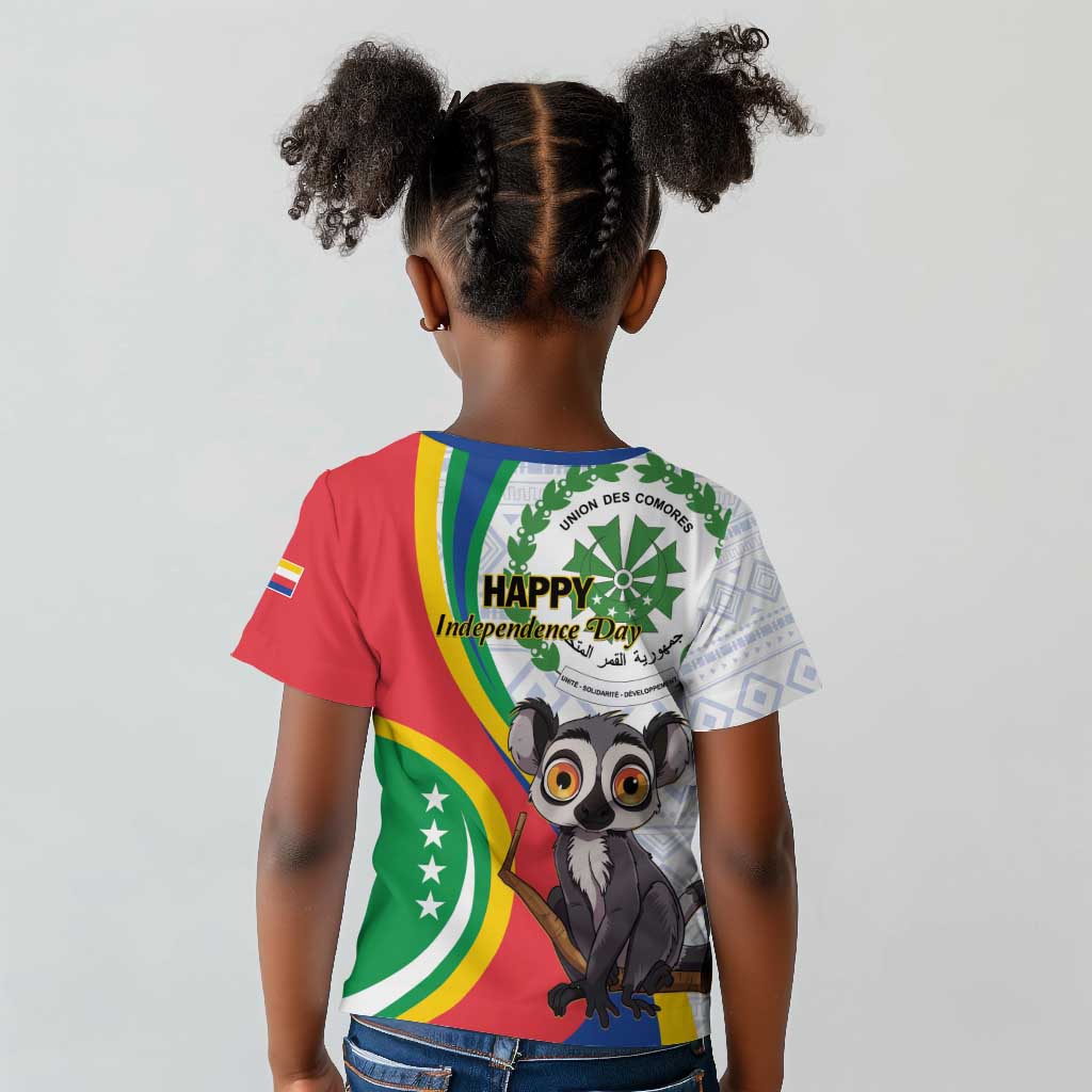 Comoros Kid T shirt 1975 Komori Mongoose Lemur African Pattern
