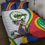 Comoros Quilt Bed Set 1975 Komori Mongoose Lemur African Pattern