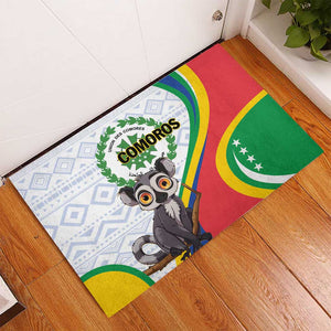 Comoros Rubber Doormat 1975 Komori Mongoose Lemur African Pattern