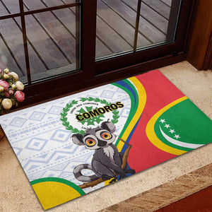 Comoros Rubber Doormat 1975 Komori Mongoose Lemur African Pattern