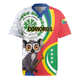 Comoros Rugby Jersey 1975 Komori Mongoose Lemur African Pattern