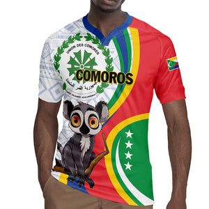 Comoros Rugby Jersey 1975 Komori Mongoose Lemur African Pattern