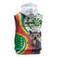 Comoros Sleeveless Hoodie 1975 Komori Mongoose Lemur African Pattern - African Pride