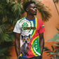 Comoros T shirt 1975 Komori Mongoose Lemur African Pattern