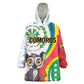 Comoros Wearable Blanket Hoodie 1975 Komori Mongoose Lemur African Pattern