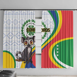 Comoros Window Curtain 1975 Komori Mongoose Lemur African Pattern