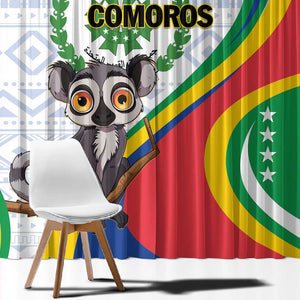 Comoros Window Curtain 1975 Komori Mongoose Lemur African Pattern