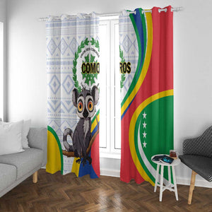 Comoros Window Curtain 1975 Komori Mongoose Lemur African Pattern