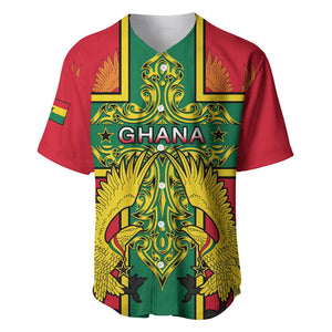 Custom Ghana Baseball Jersey with Cross of Saint George and Tawny Eagles