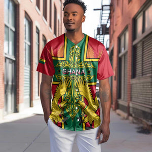 Custom Ghana Baseball Jersey with Cross of Saint George and Tawny Eagles