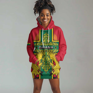 Custom Ghana Hoodie Dress with Cross of Saint George and Tawny Eagles