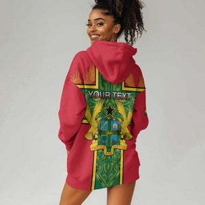 Custom Ghana Hoodie Dress with Cross of Saint George and Tawny Eagles