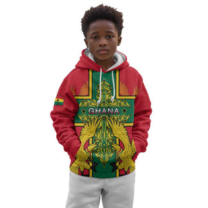 Custom Ghana Kid Hoodie with Cross of Saint George and Tawny Eagles