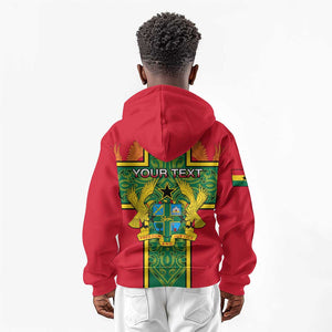 Custom Ghana Kid Hoodie with Cross of Saint George and Tawny Eagles