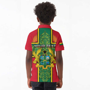 Custom Ghana Kid Polo Shirt with Cross of Saint George and Tawny Eagles