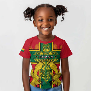 Custom Ghana Kid T shirt with Cross of Saint George and Tawny Eagles