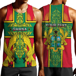 Custom Ghana Men Tank Top with Cross of Saint George and Tawny Eagles